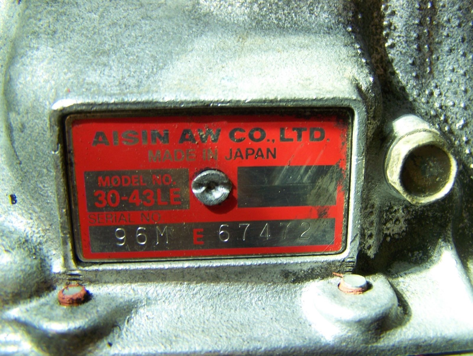 1997 Mitsubishi Montero Sport AW4 Model Tag