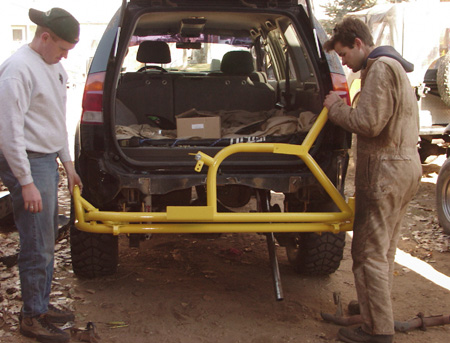 montero sport custom rear bumper