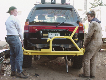 montero sport custom rear bumper