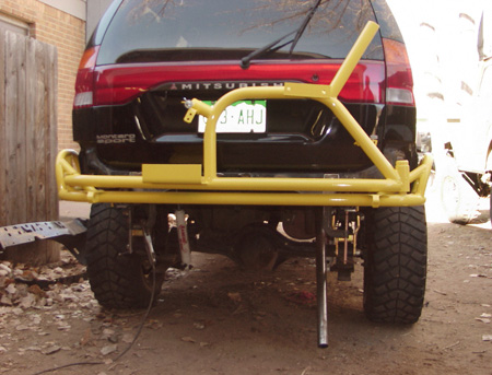 montero sport custom rear bumper