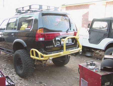 montero sport custom rear bumper