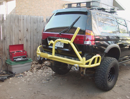 montero sport custom rear bumper