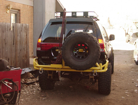 montero sport custom rear bumper