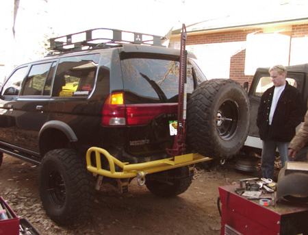 montero sport custom rear bumper