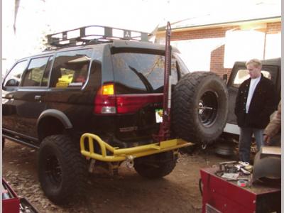 montero sport custom rear bumper